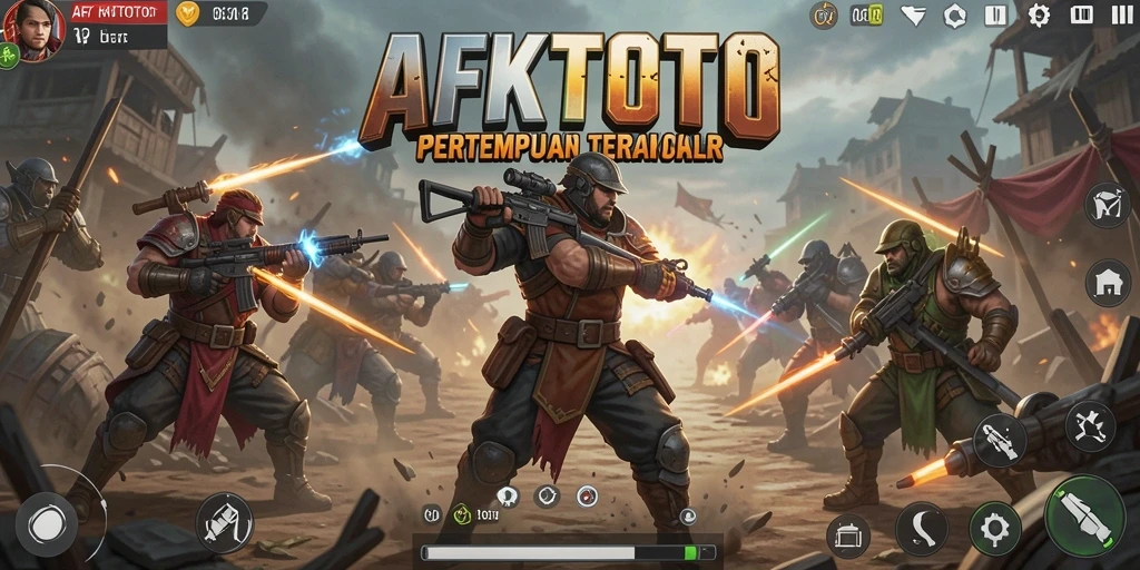 Gameplay AFKTOTO menegangkan dalam pertempuran Battle Royale.