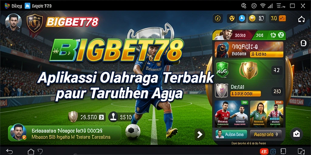 Tampilan gameplay BIGBET78 dengan berbagai pilihan taruhan olahraga.