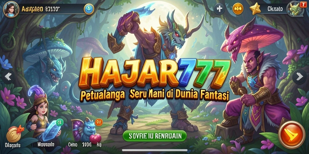 Tampilan gameplay HAJAR777 dengan petualangan seru dan grafis menakjubkan.