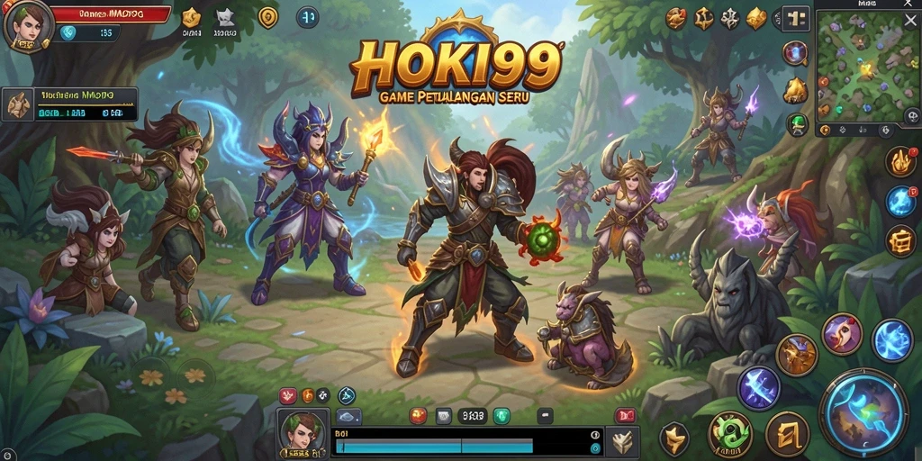 Tampilan utama gameplay HOKI99 saat menjelajahi dunia MMORPG.