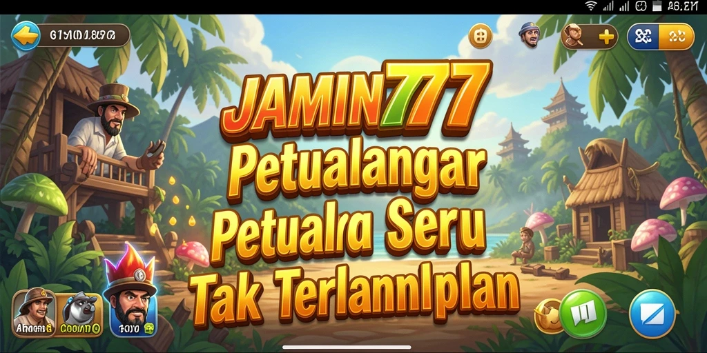 Screenshot utama dari gameplay JAMIN777 menampilkan aksi mendebarkan di dunia petualangan.