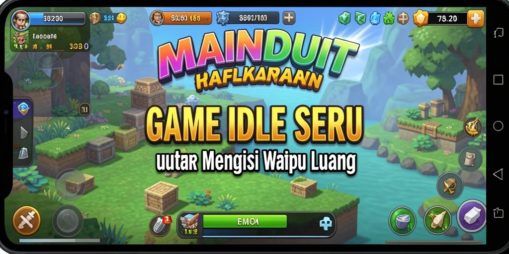 Screenshot utama MAINDUIT menampilkan gameplay Idle yang seru.