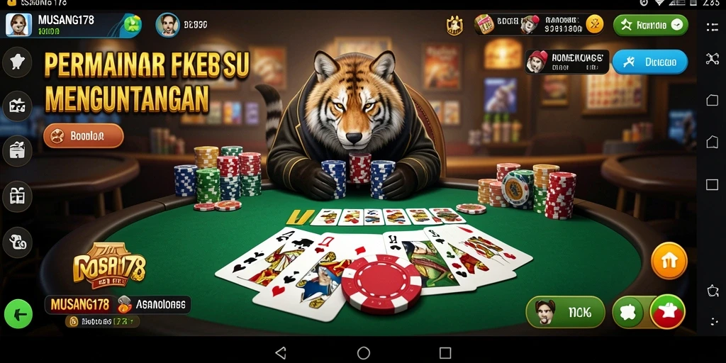 Tampilan gameplay seru dari MUSANG178 Poker.