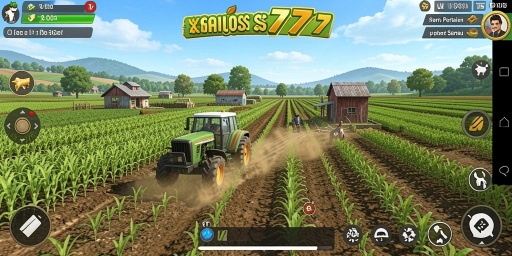 Tangkapan layar menunjukkan gameplay pertanian yang menarik di UUS777.