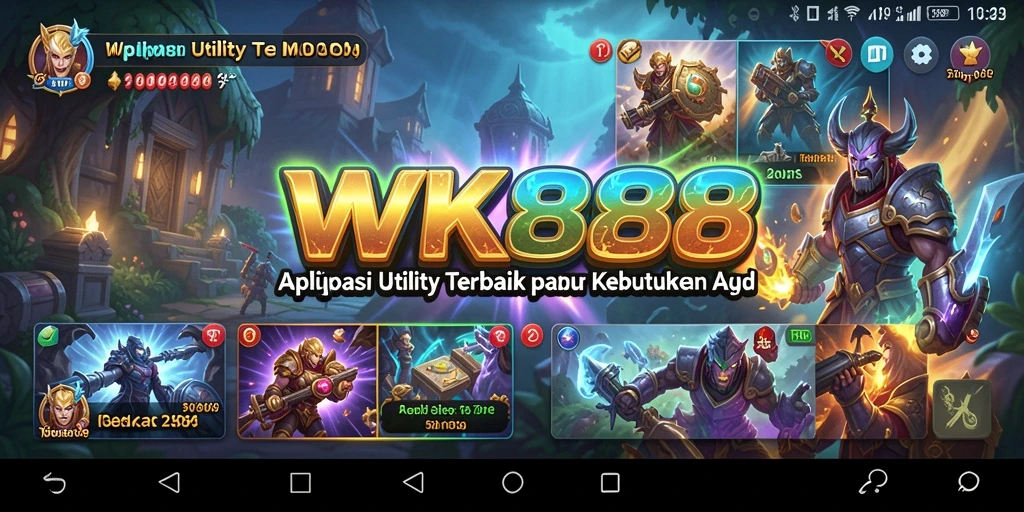 Tampilan menarik aplikasi WK888 dengan fitur utilitas yang lengkap.